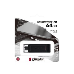 Kingston DataTraveler 70 64GB USB-C 3.2 Gen 1 USB stick Sort